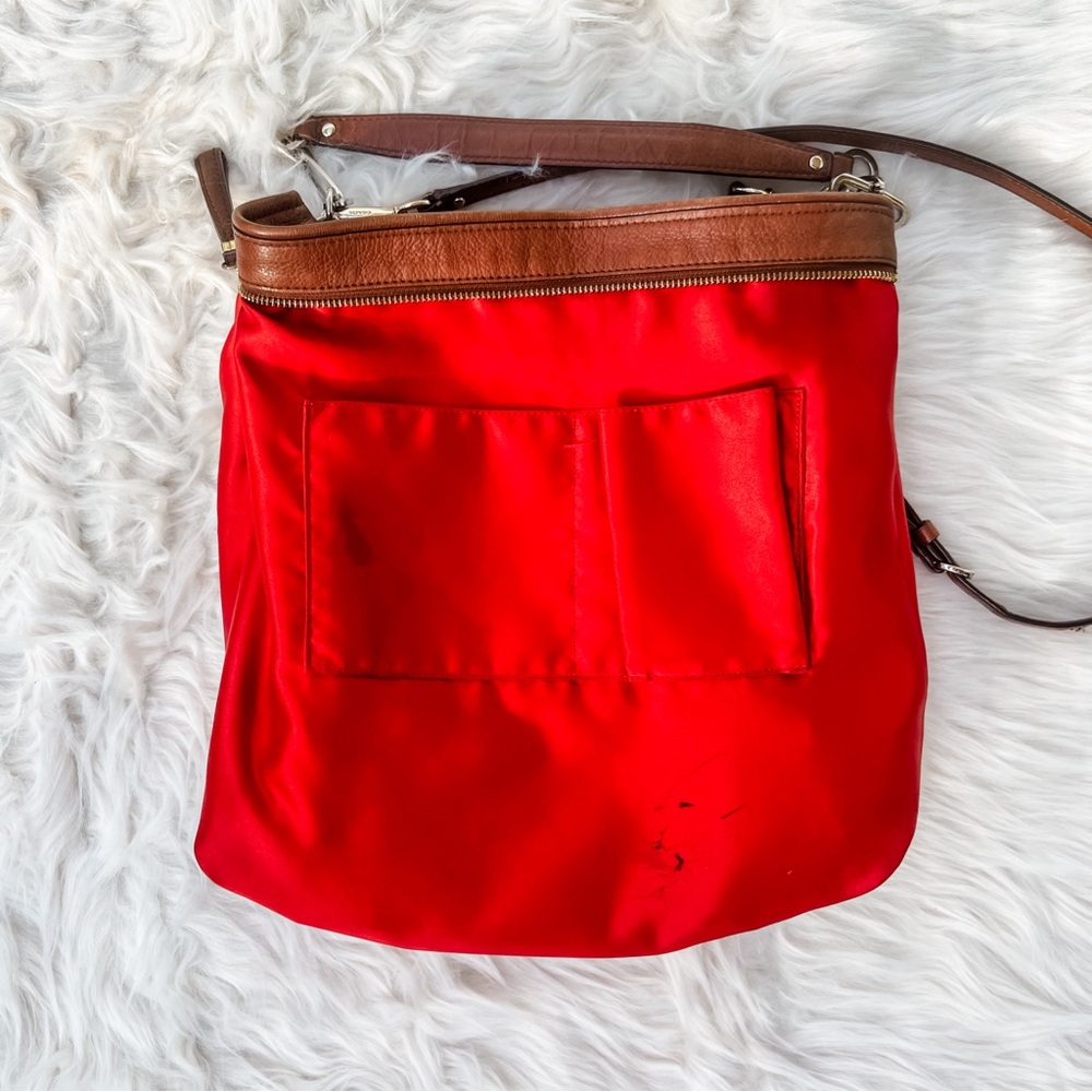 Coach Madison Two Way Hobo Messenger Leather Caramel Brown - Picture 7 of 11